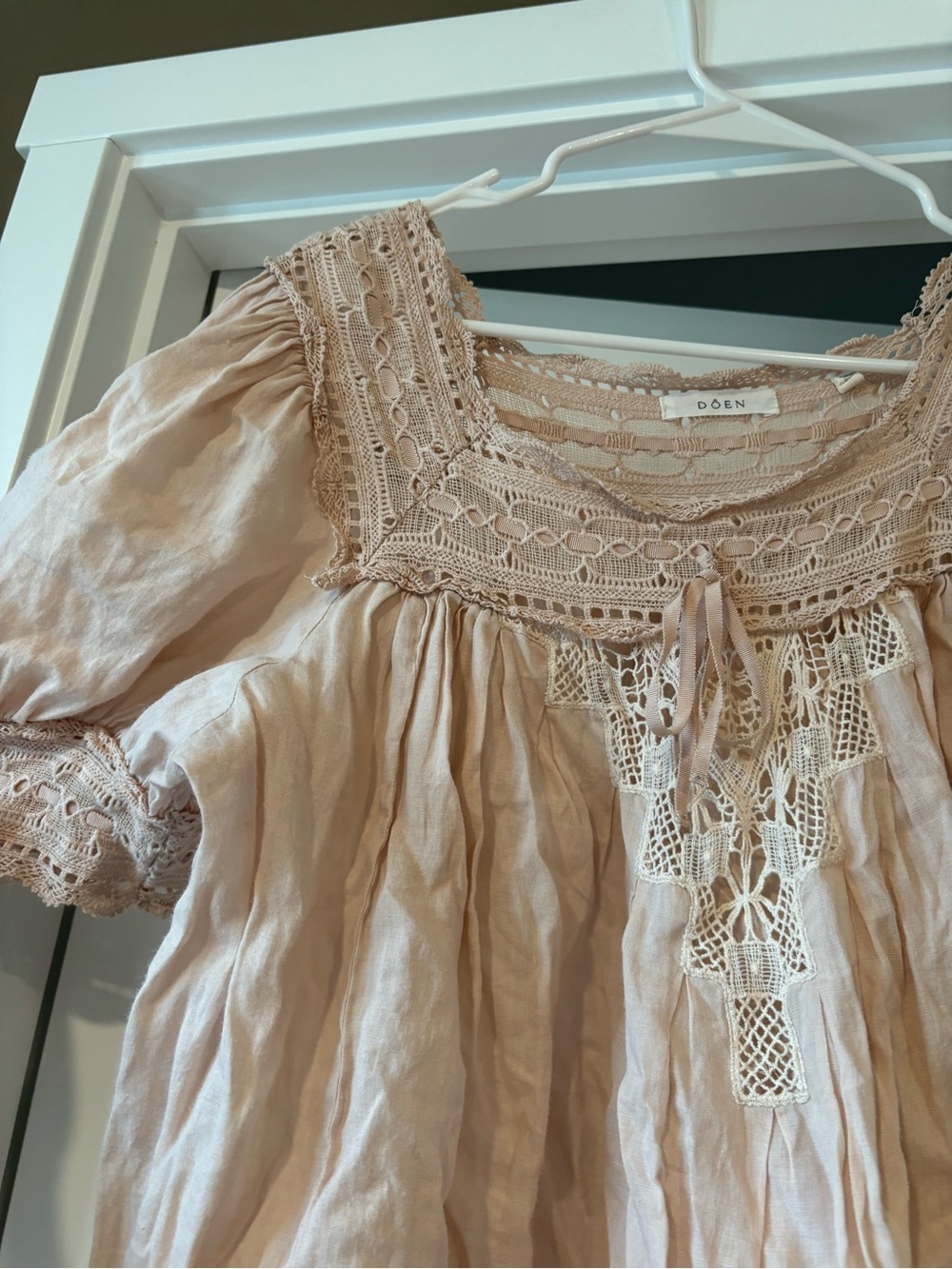 Soft pink Doen babydoll dress - Picture 3 of 3